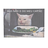 dobra porta cartao meme gato na mesa