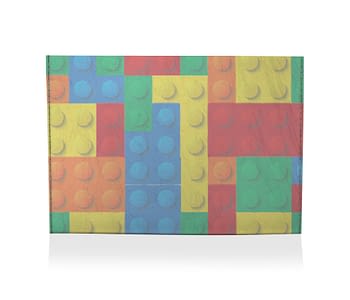 dobra porta cartao blocos coloridos