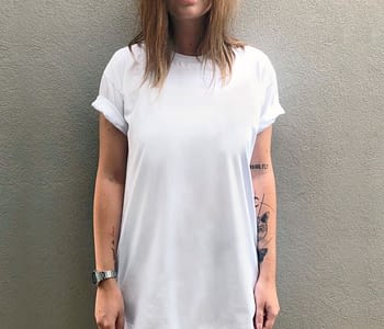 camiseta básica lisa - branca