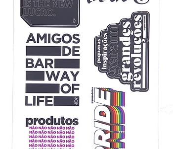 stickers v cartela amigos de bar