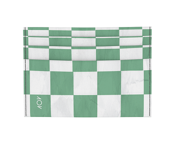 dobra - Porta Cartão - Bandeira quadriculada verde e branca