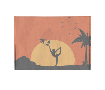 dobra - Porta Cartão - Sombras da natureza e yoga à luz do sol - laranja