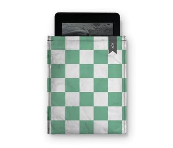 dobra - Capa Kindle - Bandeira quadriculada verde e branca