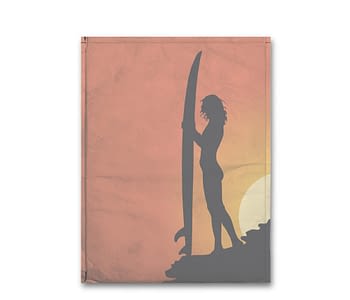 dobra - Capa Notebook - Por do sol e as sombras do Surf
