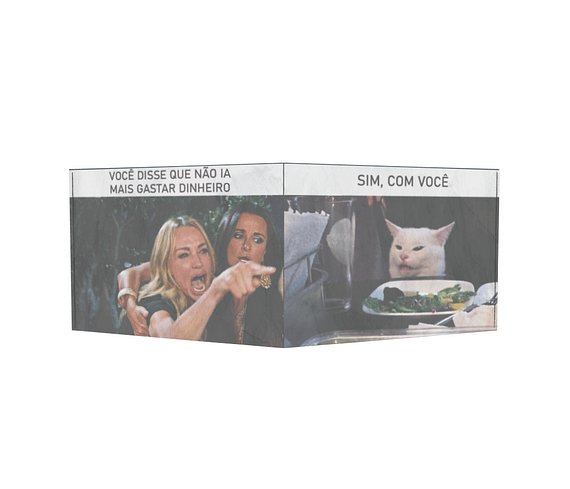dobra - Carteira Old is Cool - meme gato na mesa