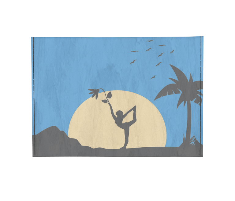 dobra - Porta Cartão - Sombras da natureza e yoga à luz do luar - azul