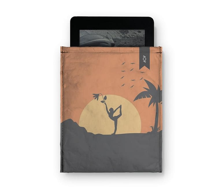dobra - Capa Kindle - Sombras da natureza e yoga à luz do sol - laranja