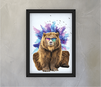 dobra - Quadro - Urso doidão