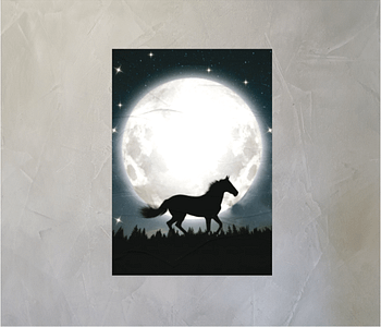 dobra - Lambe Autoadesivo - O cavalo e a lua