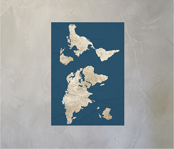 dobra - Lambe Autoadesivo - mapa mundi azulzão