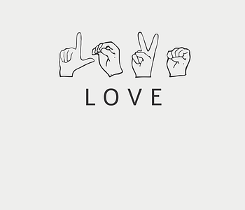 dobra - Camiseta Estampada - LOVE ASL