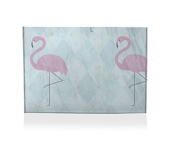 dobra porta cartao flamingos geometricos