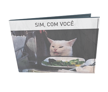 dobra - Carteira Old is Cool - meme gato na mesa