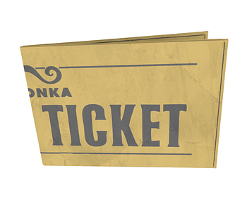 dobra - Carteira Old is Cool - Wonka Golden Ticket