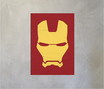 dobra - Lambe Autoadesivo - Minimalist Iron Man
