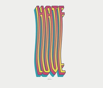 dobra - Camiseta Estampada - Hate Love