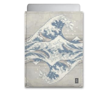 dobra - Capa Notebook - A Grande Onda Pixelada de Kanagawa