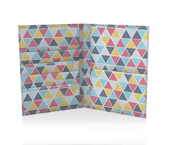 dobra passaporte azulejos triangulares coloridos