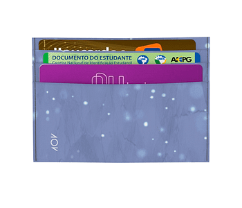 dobra - Porta Cartão - Neve Nevou Azul