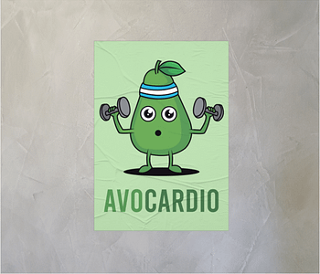 dobra - Lambe Autoadesivo - Avocardio: O abacate fitness