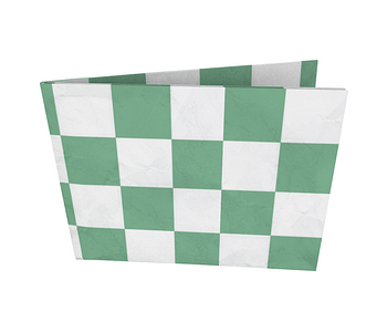 dobra - Nova Carteira Clássica - Bandeira quadriculada verde e branca
