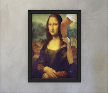 dobra - Quadro - Arte: Mona Lisa Vacinada