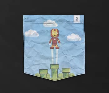 dobra - Bolso - Homem de Ferro Pixel Mário
