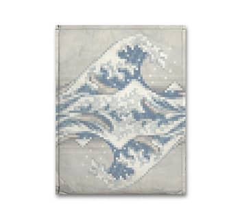 dobra - Capa Notebook - A Grande Onda Pixelada de Kanagawa