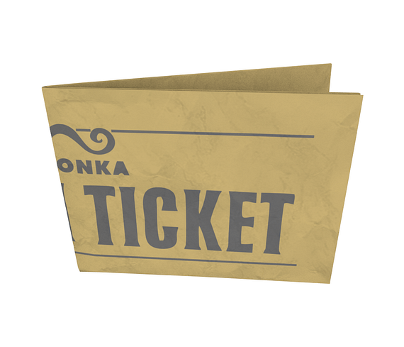 dobra - Nova Carteira Clássica - Wonka Golden Ticket