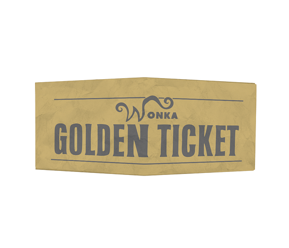 dobra - Nova Carteira Clássica - Wonka Golden Ticket