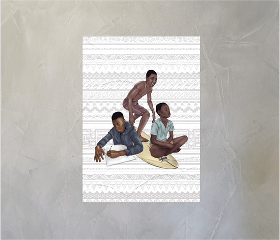 dobra - Lambe Autoadesivo - três meninos lwandi