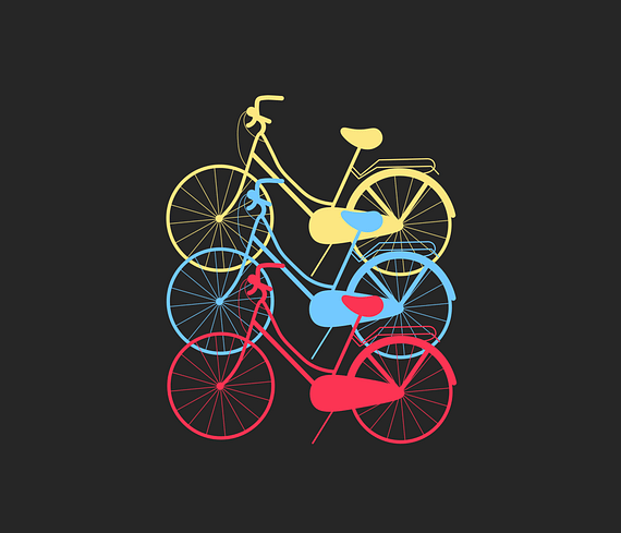 dobra - Camiseta Estampada - Bicicleta colorida