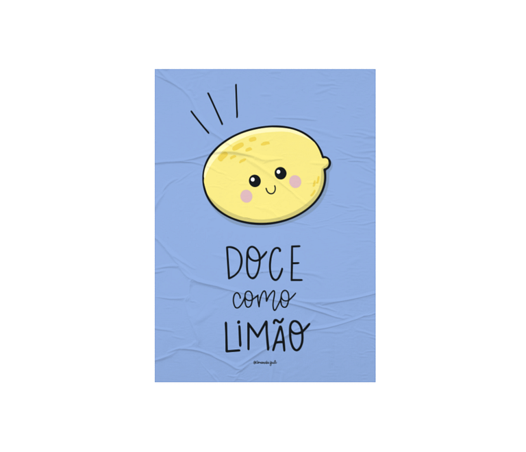 dobra - Lambe Autoadesivo - Doce como limão