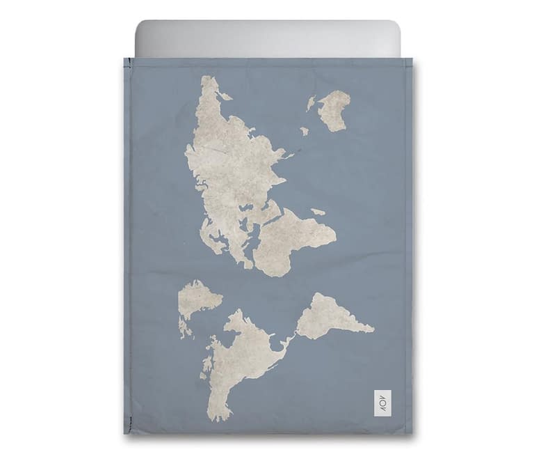 dobra - Capa Notebook - mapa mundi azulzão