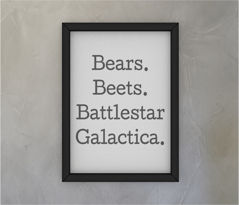 dobra - Quadro - The Office - Bears Beets Battlestar Gallactica