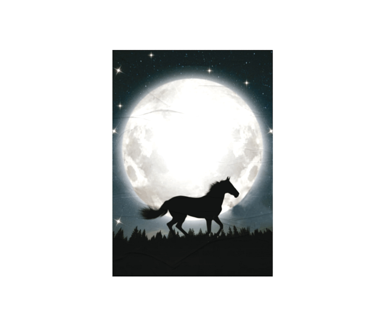 dobra - Lambe Autoadesivo - O cavalo e a lua