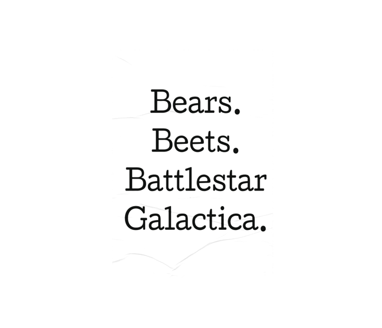 dobra - Lambe Autoadesivo - The Office - Bears Beets Battlestar Gallactica
